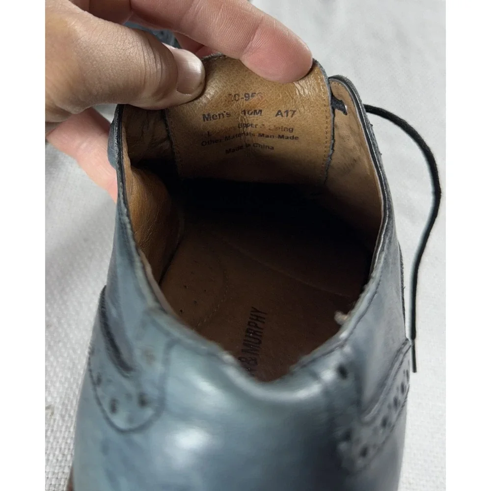 Johnston & Murphy Shoes Mens Size 10 Oxford Brogue‎ Leather Dress Formal Lace Up